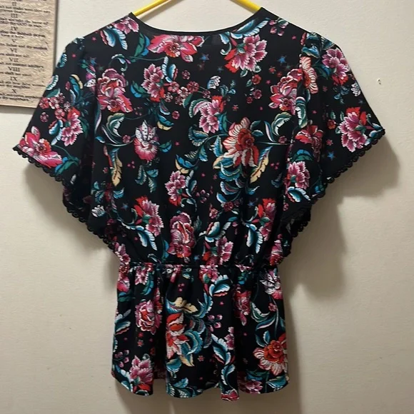 Monteau floral blouse size L - Picture 6 of 6